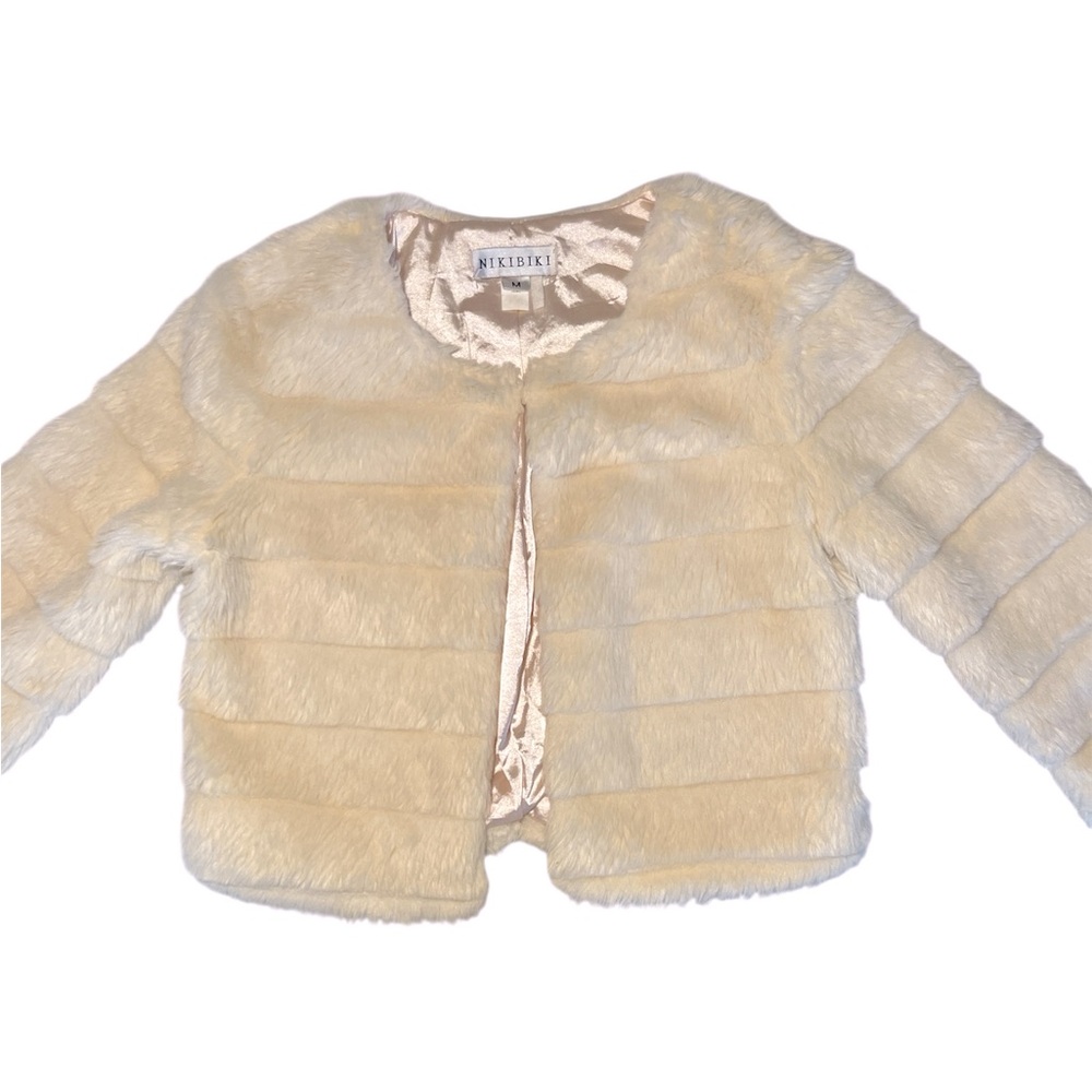Nikibiki Cream Faux Fur Puffer Coat